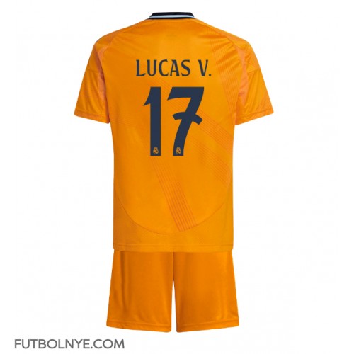 Camiseta Real Madrid Lucas Vazquez #17 Visitante Equipación para niños 2024-25 manga corta (+ pantalones cortos)